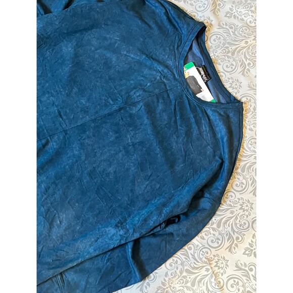 NWT 32 Degrees Heat Teal Velour Pullover XL | 29” - Picture 2 of 4
